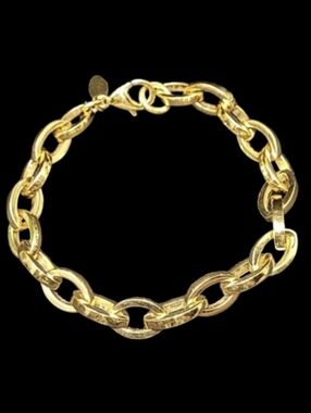 MEN'S / WOMEN'S  STANILESS STEEL BRONZE TONE OVAL LINK BRACELET